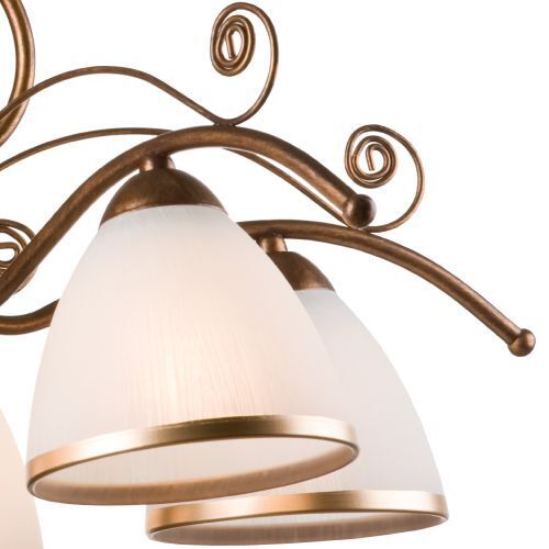 Hängeleuchte Shabby Braun antik Metall 5-flammig