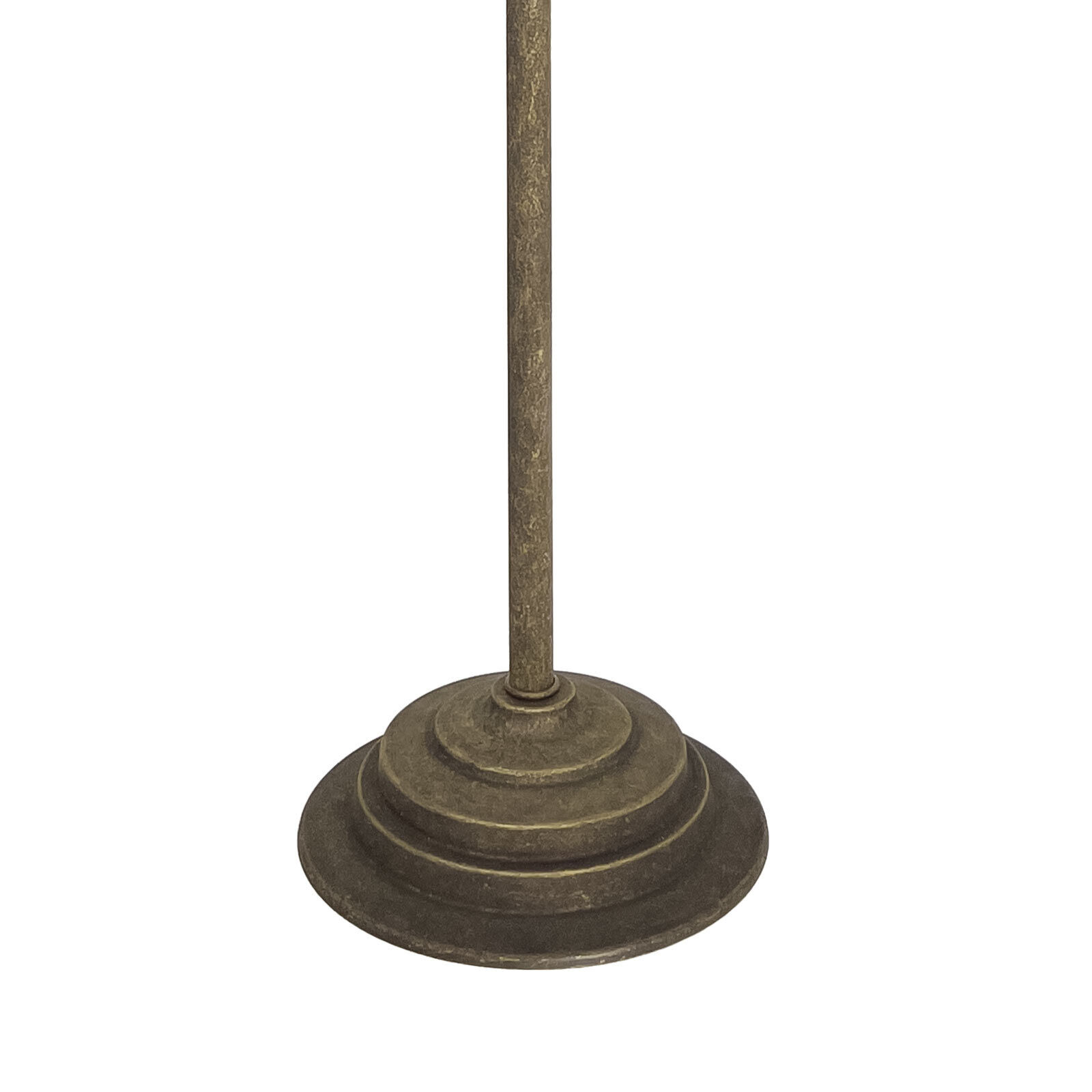 Lampadaire céramique laiton 130 cm en bronze antique blanc E27