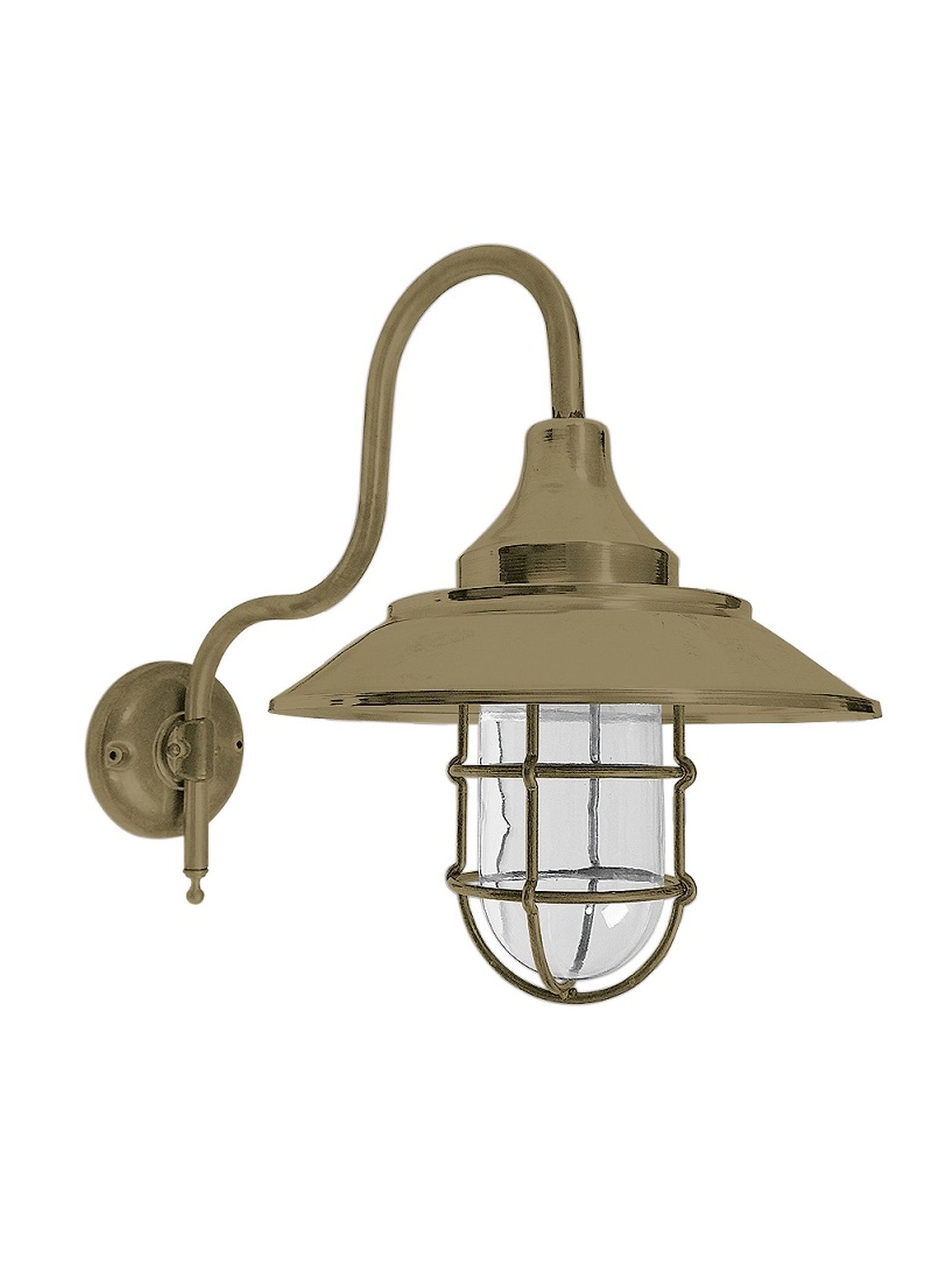 Außenleuchte, Wandlampe, Gusseisenoptik, Schutzgitter, Glasabdeckung