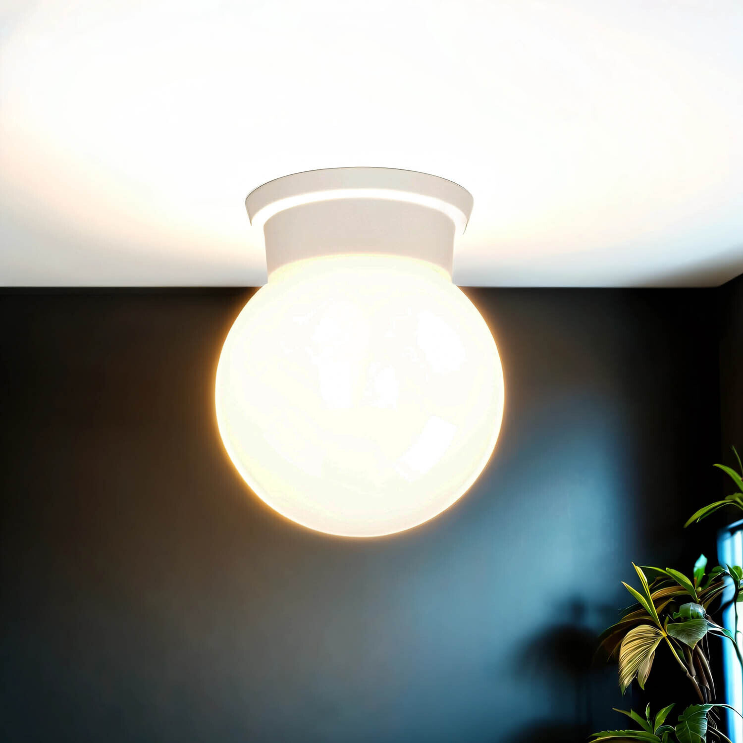 Deckenleuchte Durelo Weiß Ø16cm Deckenleuchte, Licht, Leuchte