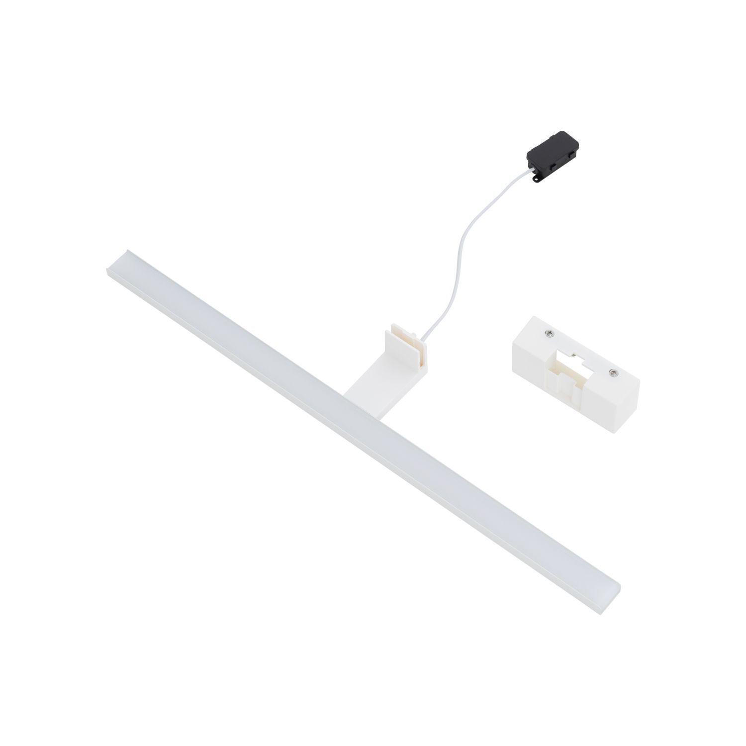 Lampe à miroir LED IP44 blanche aluminium 3000 K 900 lm