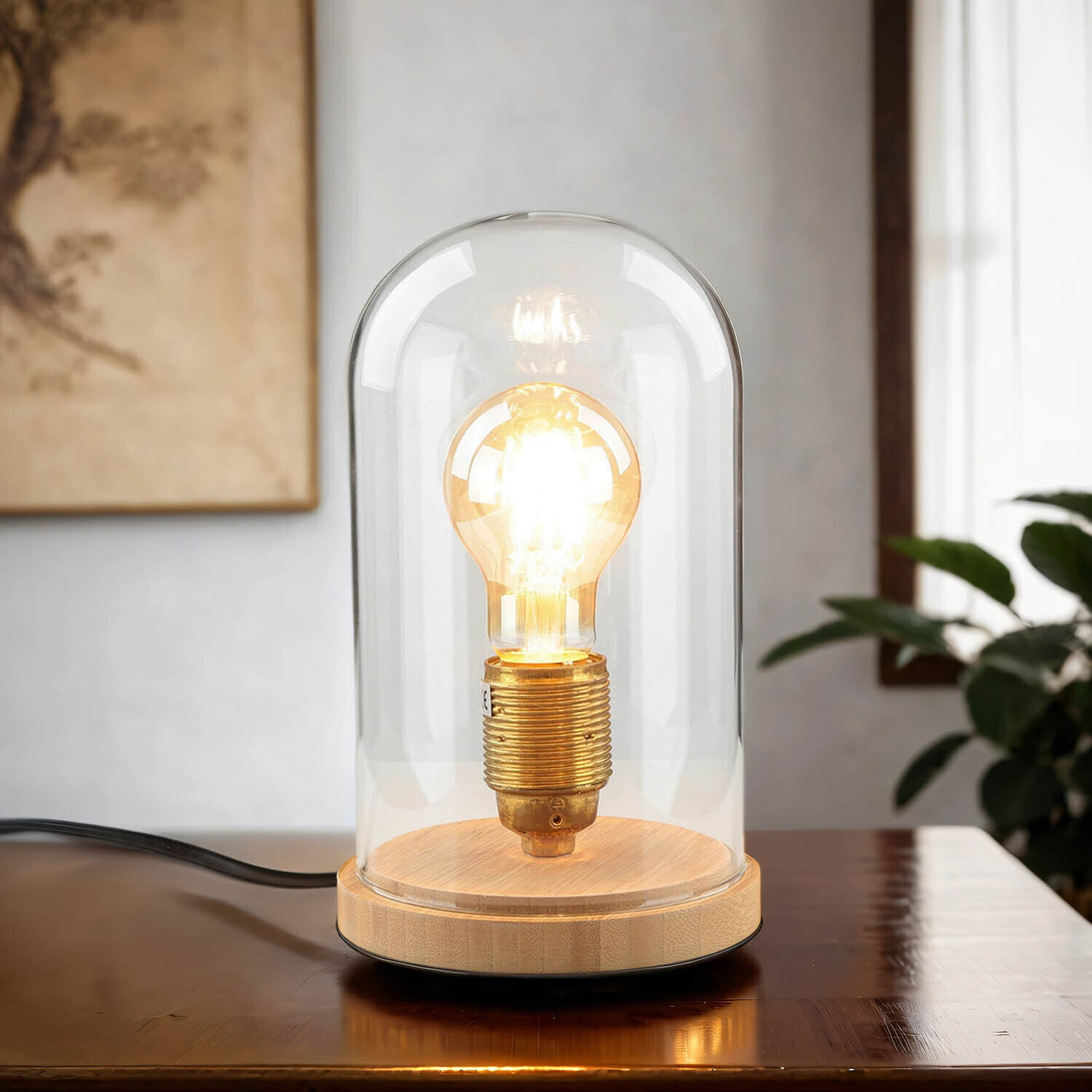 Lampe de table élégante Bauhaus ronde 20cm Lampe Edison Licht, Lampe, Glühbirne