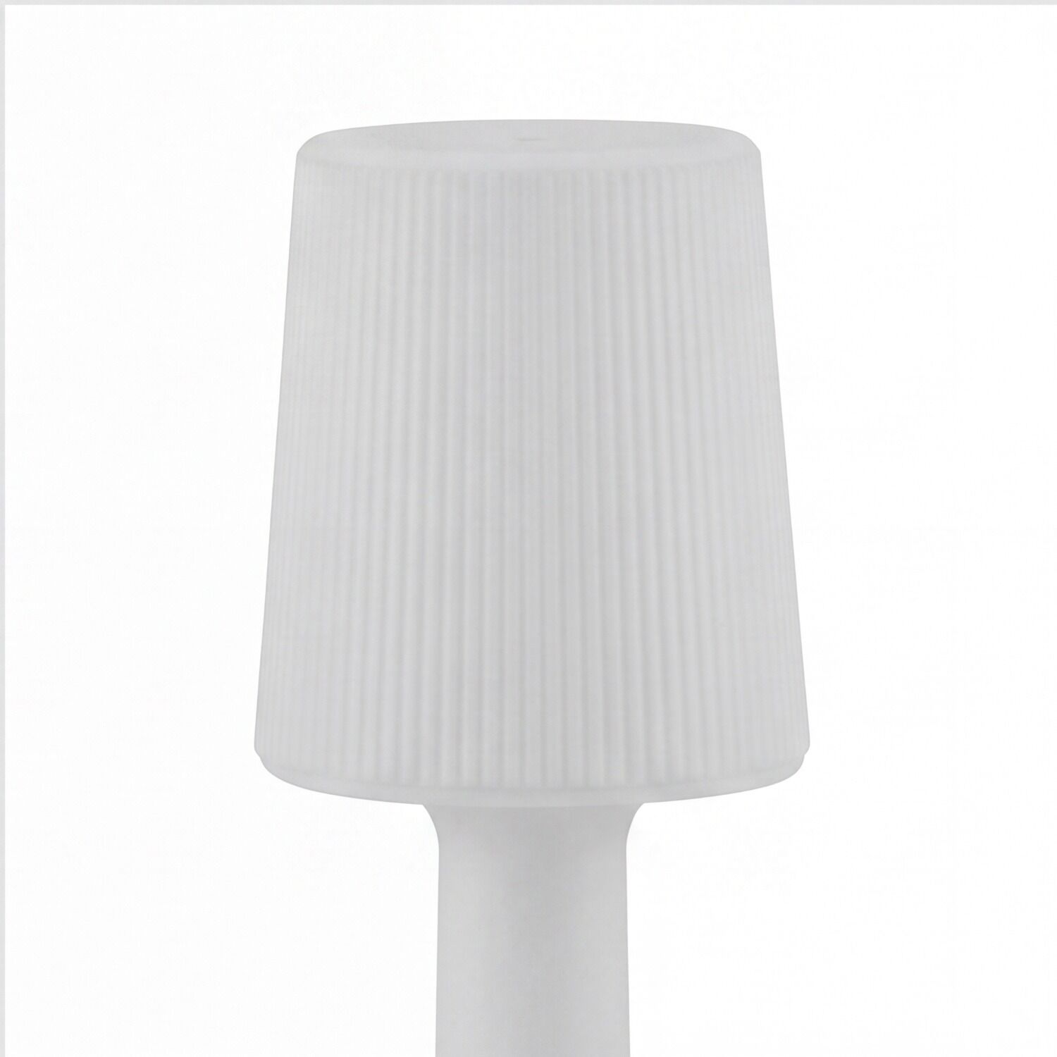 Lampe, Schirm, Weiß, Kunststoff, gerillt