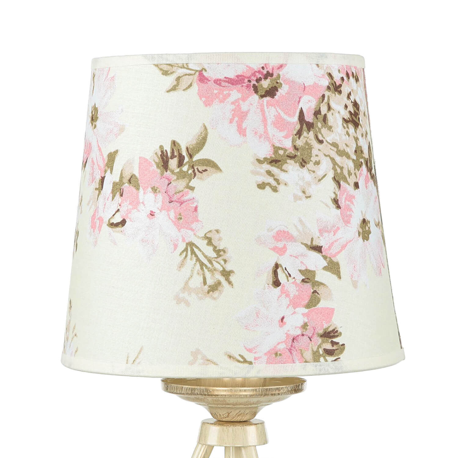 Tischleuchte CRINE Shabby Chic 42cm Blumen Lampe, Lampenschirm
