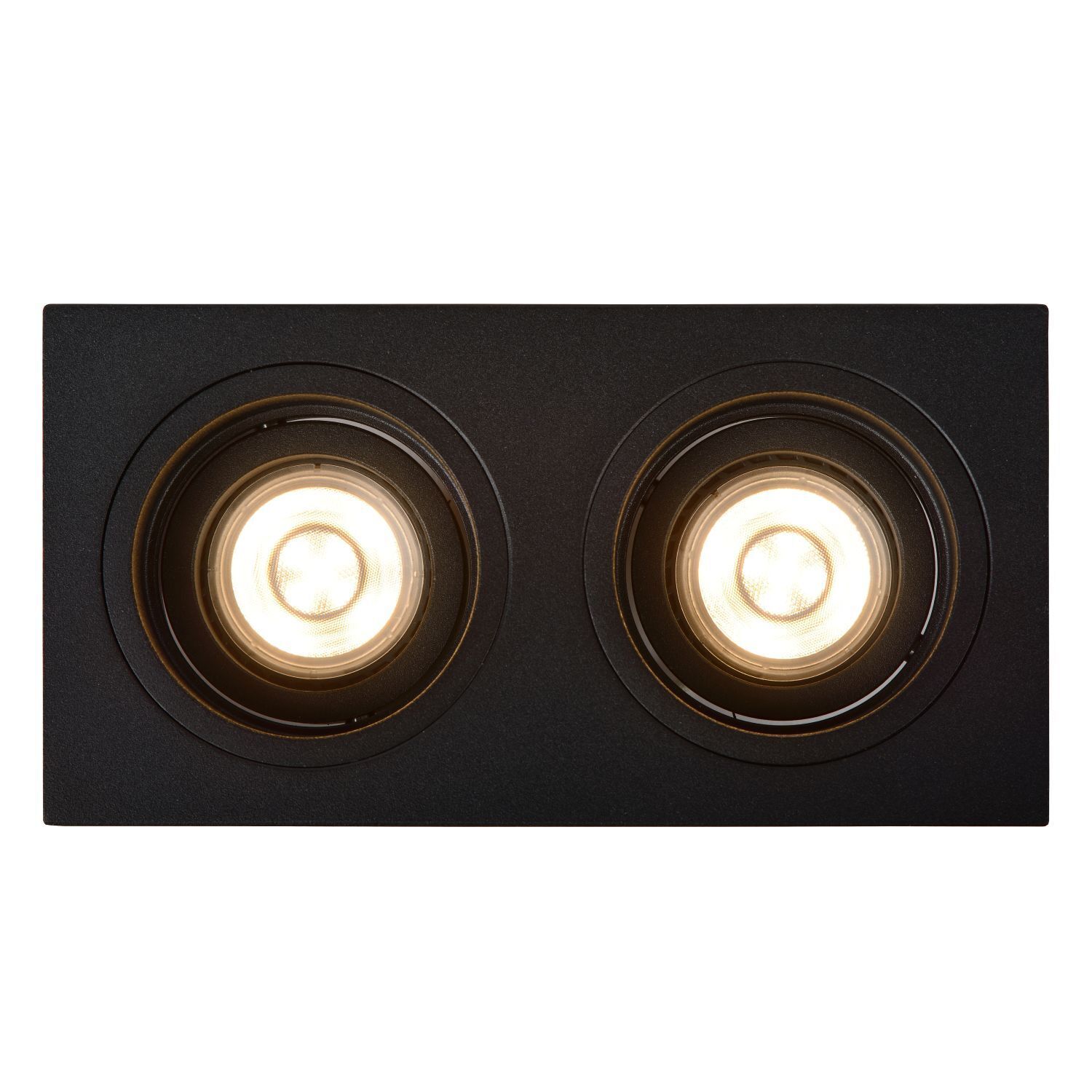 Einbauspot Metall Schwarz GU10 modern edel rund deckenleuchte, spotlights, doppelte lights, schwarz, rahmen