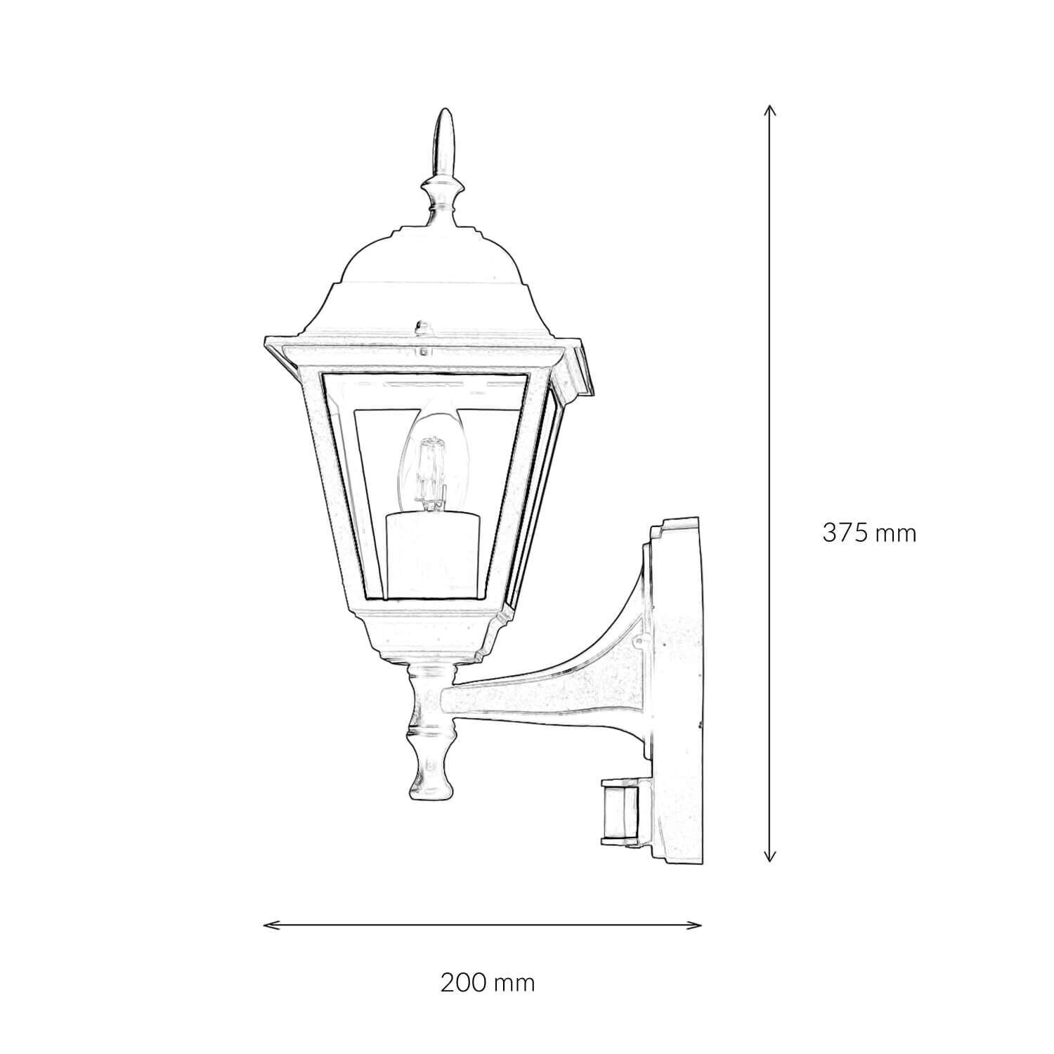 Lampe d'extérieur avec détecteur de mouvement Capteur TIROL blanc or