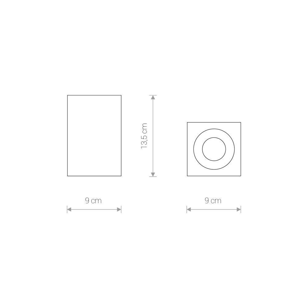 Schwarzer Deckenstrahler Aluminium Glas IP54 GU10 Schwarzer Deckenstrahler Aluminium Glas IP54 GU10