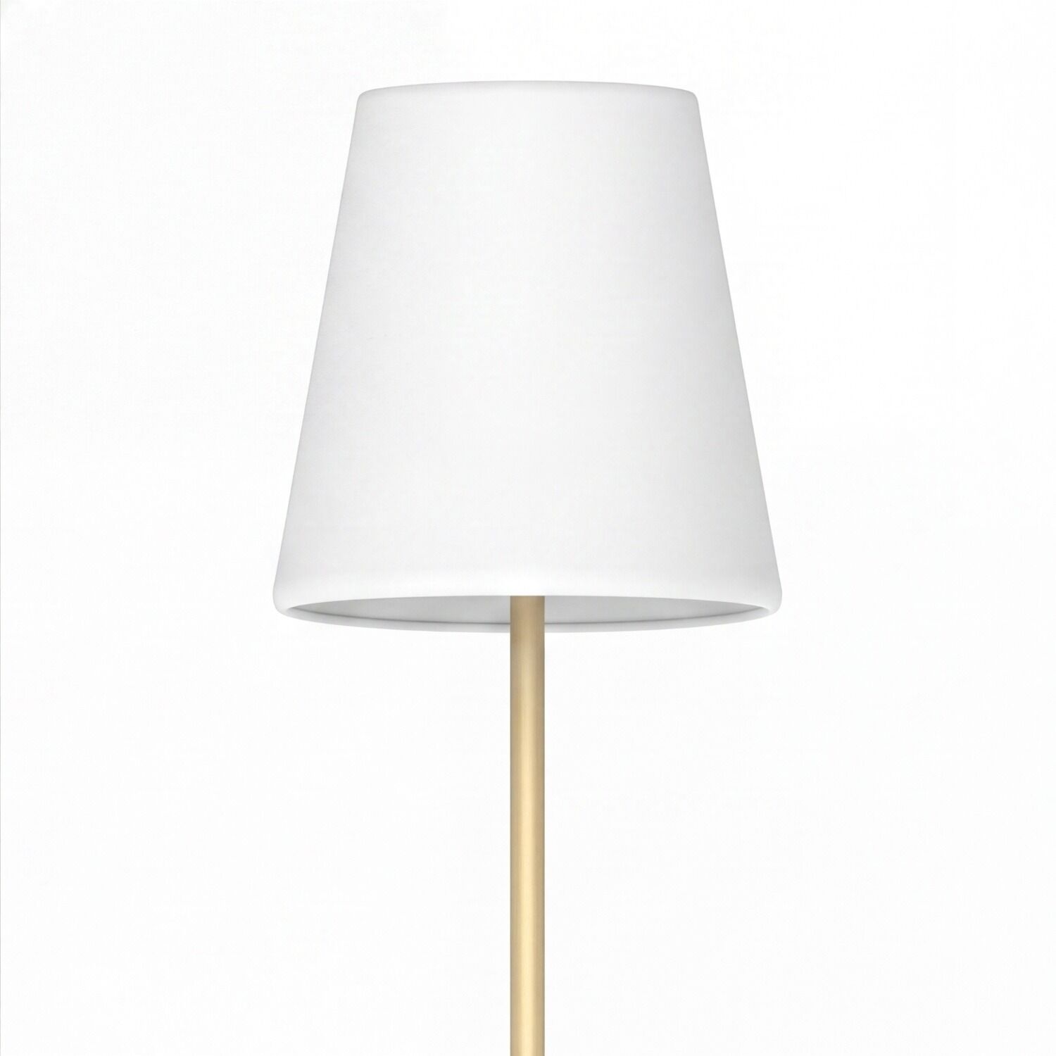 Stehlampe, Weiß, Schirm, Holzstiel, LED/Glühbirne frei