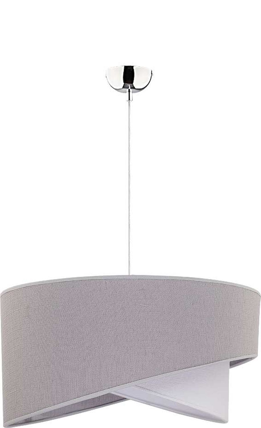 Lampe à suspendre Gris Tissu rond Ø45cm Design moderne