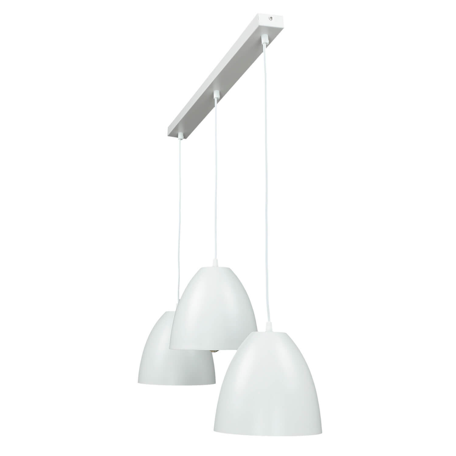 Suspension 3 flammes orientable blanc or E27