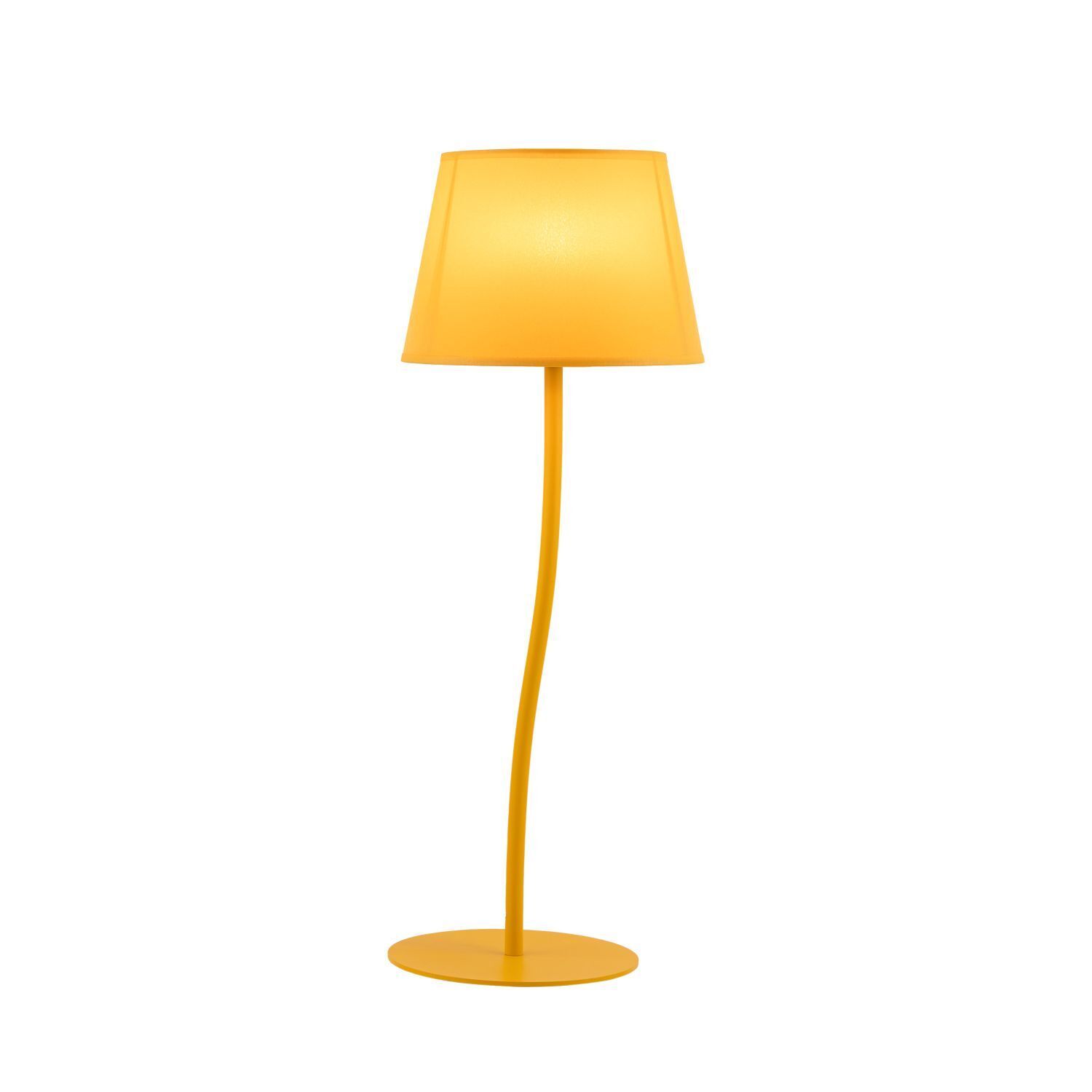 Lampe de table Enfants Tissu Métal E27 petit H : 37 cm Jaune Lampe, Lampenschirm