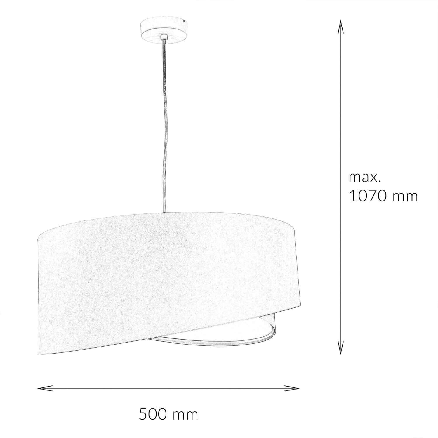 Hängeleuchte rund Groß Beige Weiß Ø50cm Esstisch Lampe