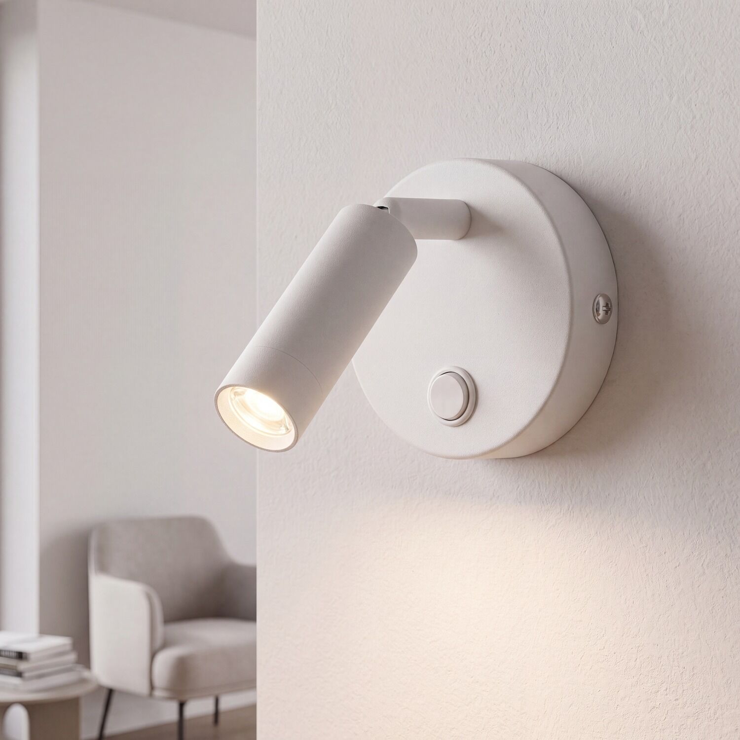 LED Aufbaustrahler rund Weiß Leselicht schwenkbar
