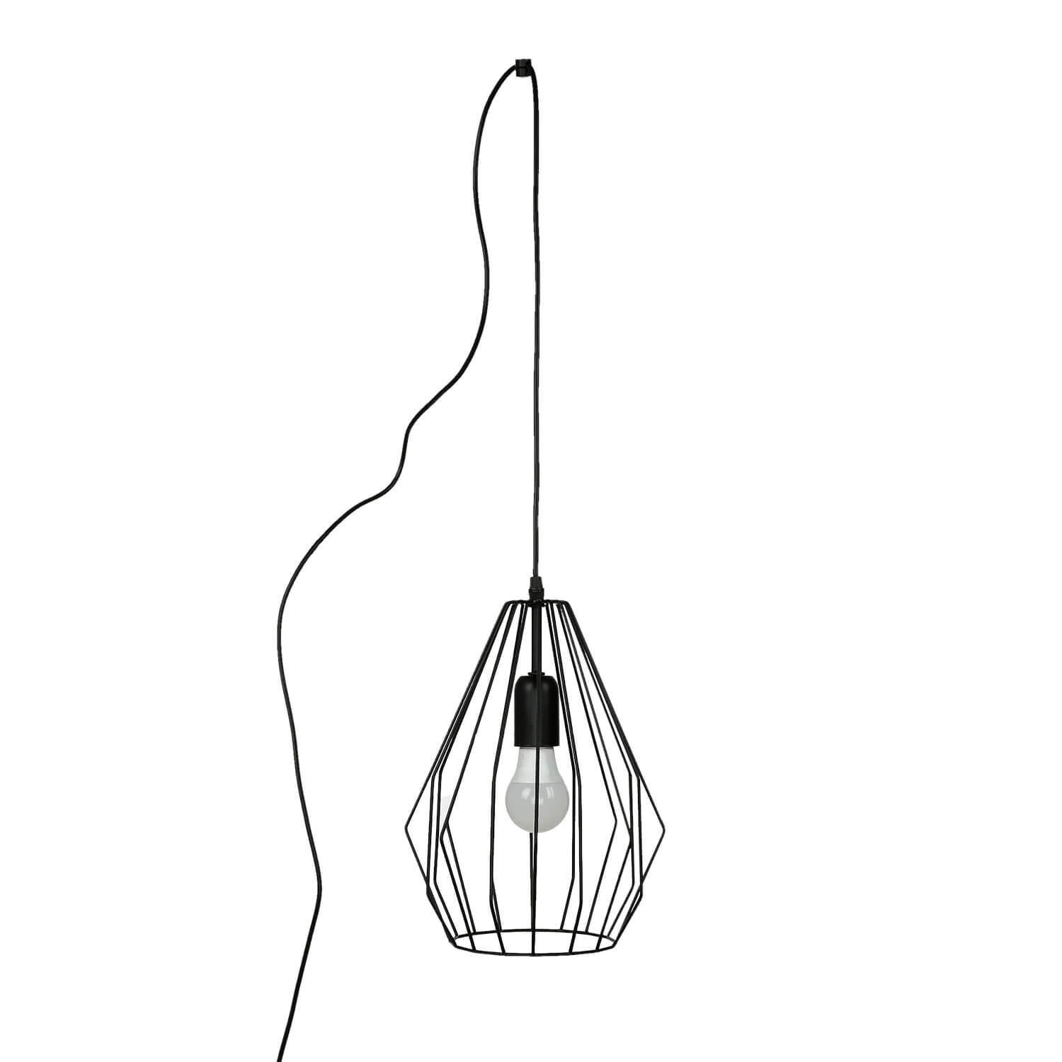 Pendelleuchte mit Stecker Kabel XXL 5,5 m lang flexibel Lampe