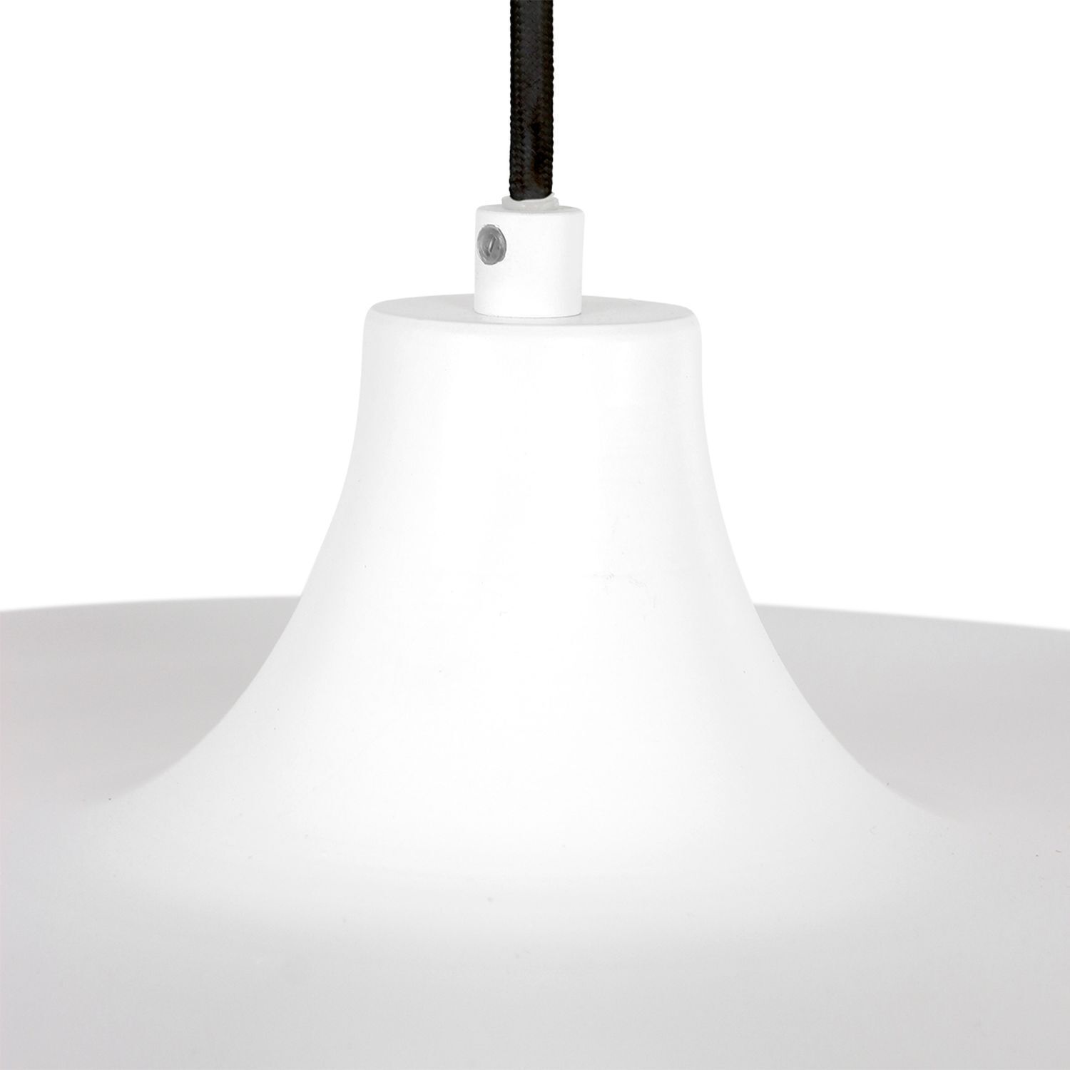 Lampe à suspendre blanche en métal Ø50 cm rond E27 Design moderne
