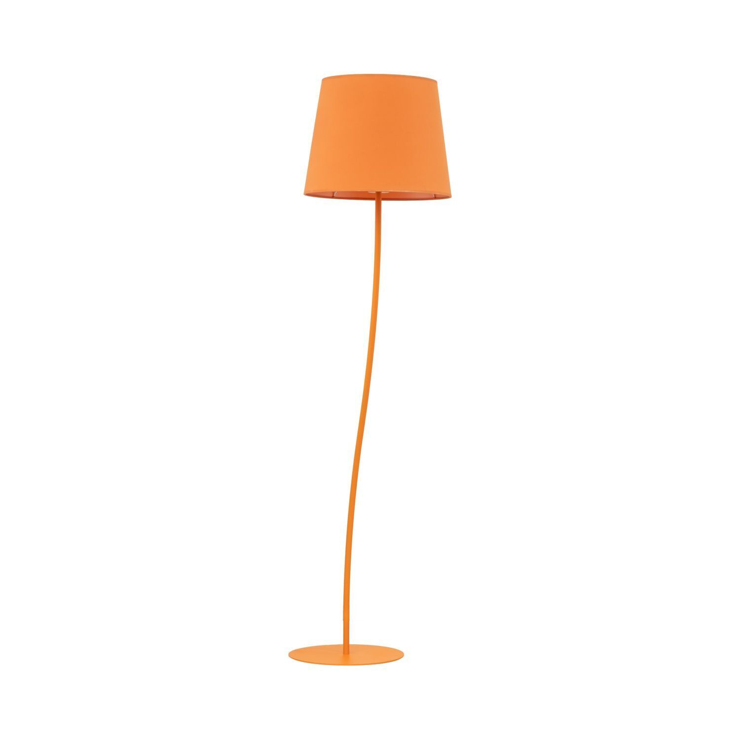 Stehleuchte Kinderzimmer Orange E27 150 cm klein Stoff Metall