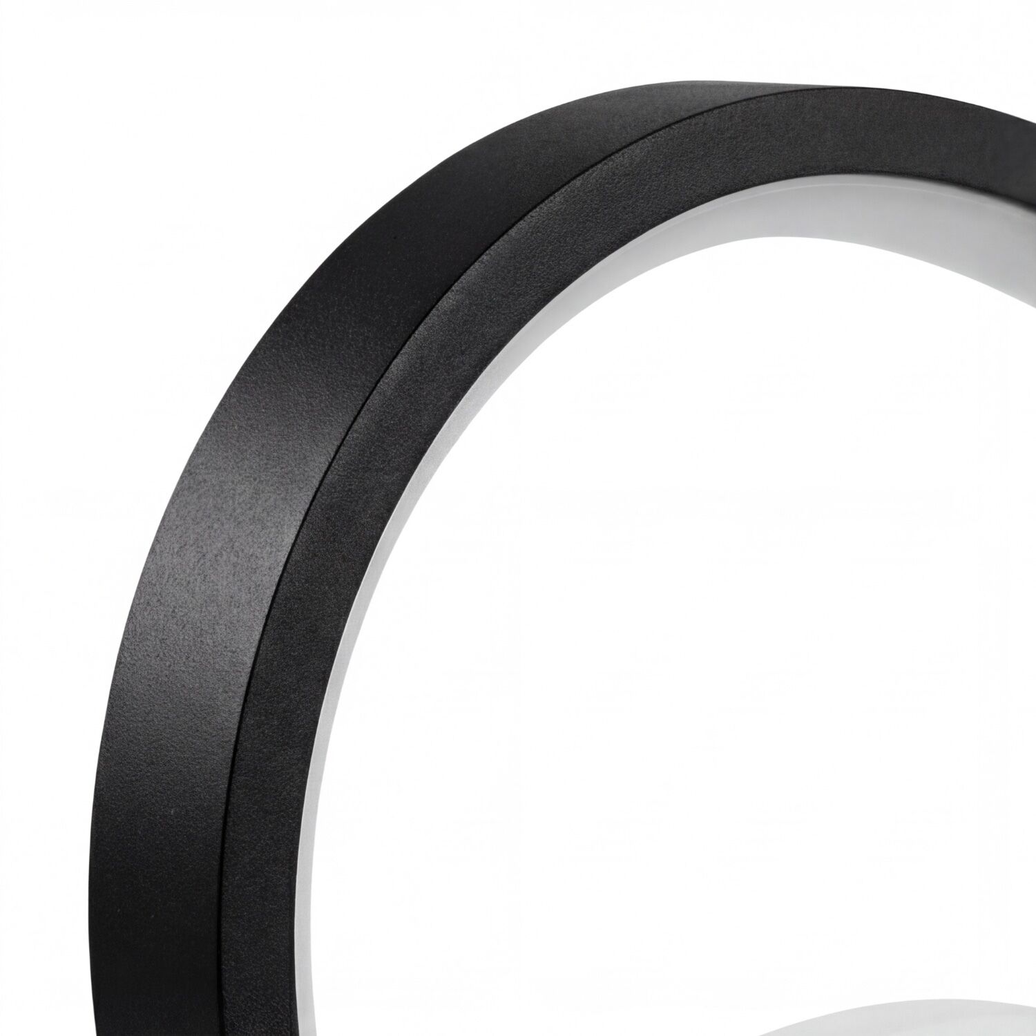 LED Wandleuchte Weiß Schwarz 40 W 4680 lm H:45 cm Lautsprecher, Kopfhörerring, Schwarz, Metall, Rund