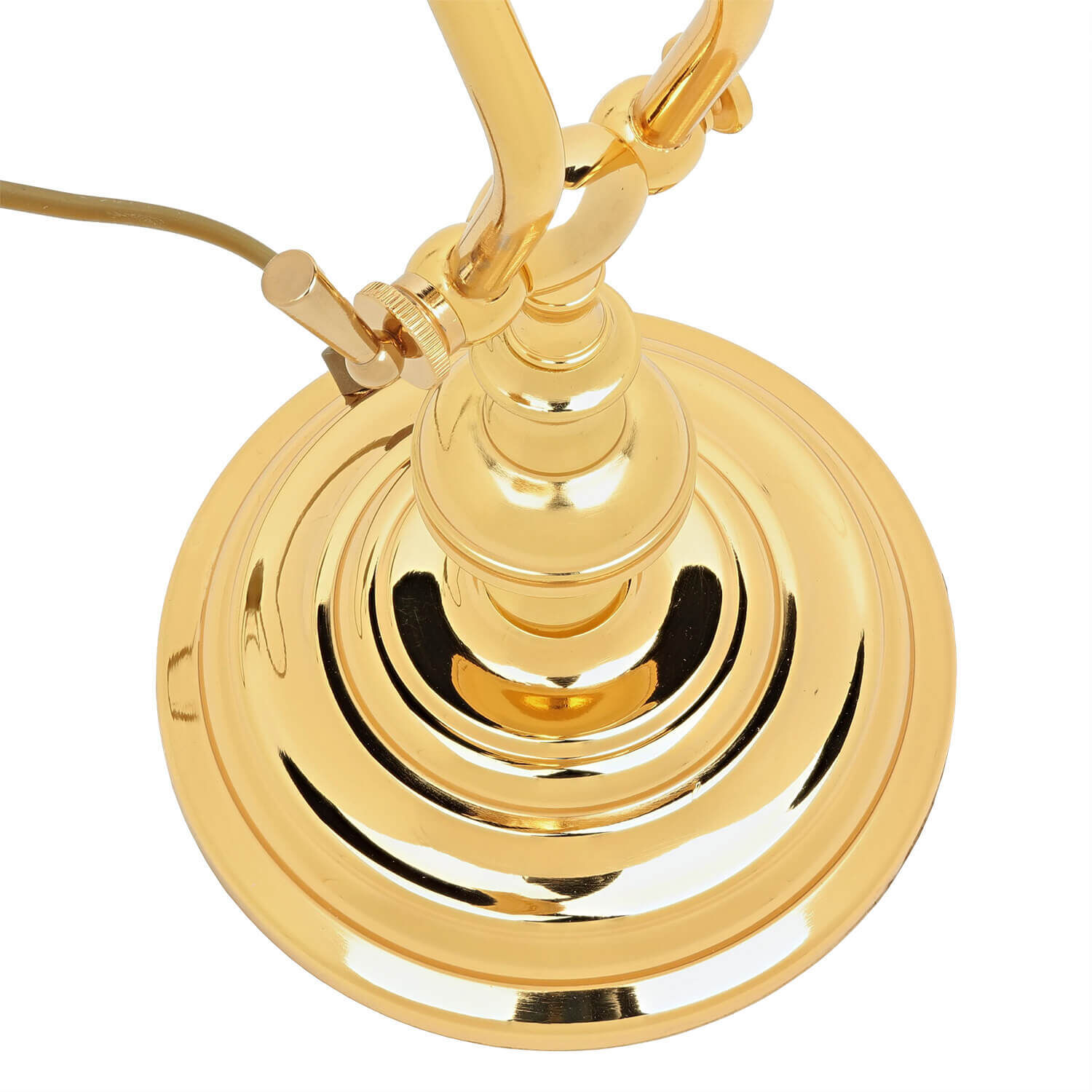 Gebogene Jugendstil Bankerlampe Vergoldet 24 Karat Zubehor