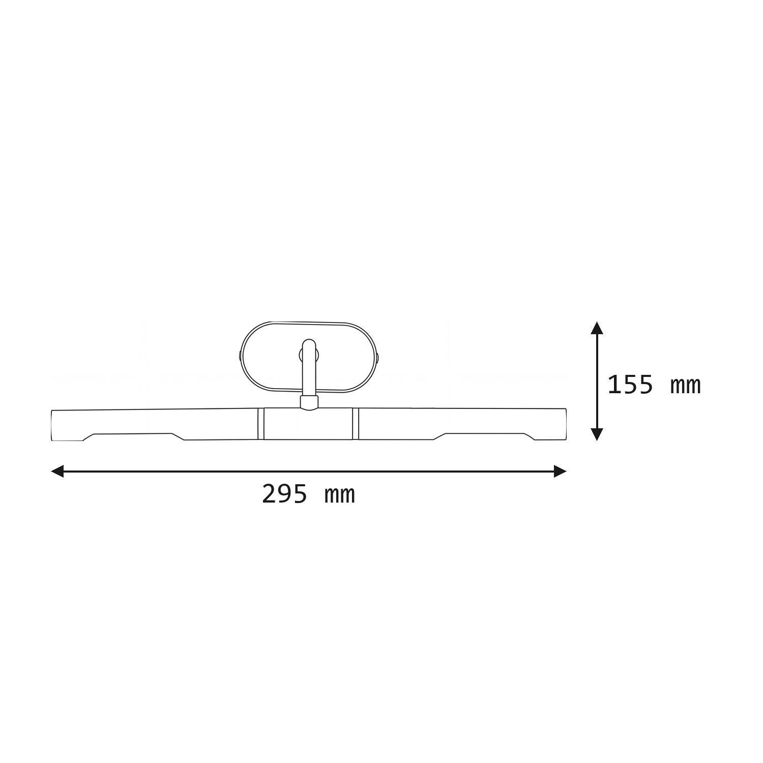 Bilderlampe verstellbar B: 35 cm 2x G9 in Messing antik LED-Leiste, Montagehalter, Rückseite, 295 mm, 155 mm