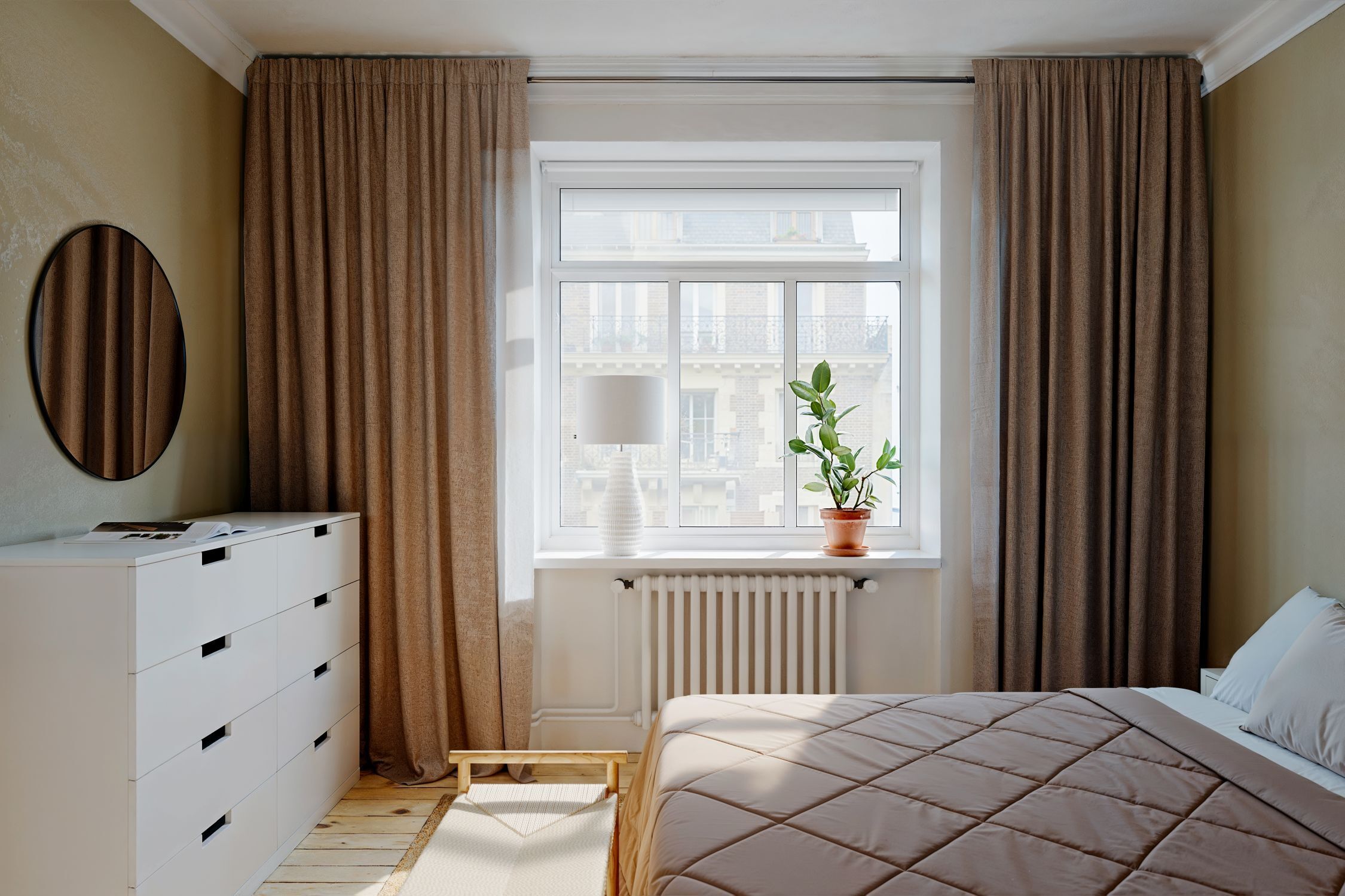 Tischlampe Weiß Creme Keramik Stoff E27 74 cm hoch Drinnen, Innenarchitektur, Fenster, Pflanze