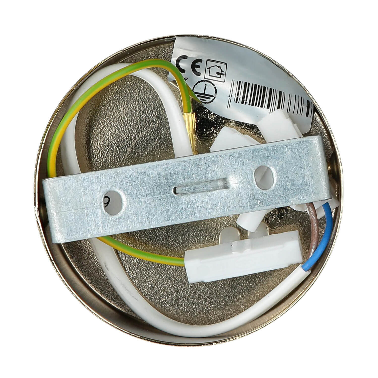 Plafonnier verre fumé Ø 12 cm rond en ambre or G9 Plafonnier verre fumé Ø 12 cm rond en ambre or G9