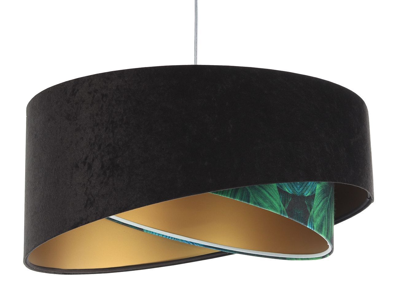 Suspension E27 ronde D : 50 cm Tissu aspect velours Tropical