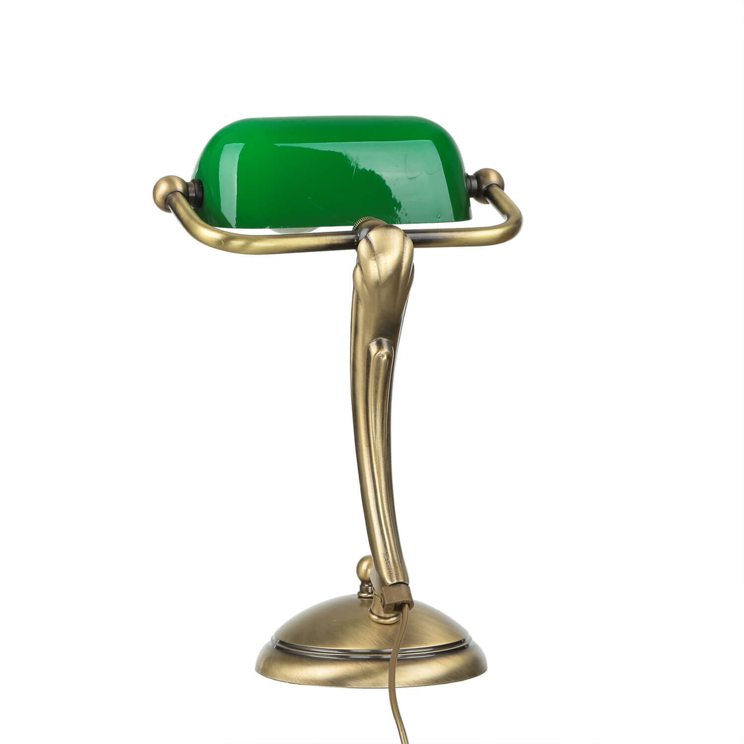 Lampe de banquier premium en laiton Lampe, Lampenschirm, Zubehör, Edelstein, Schmuck