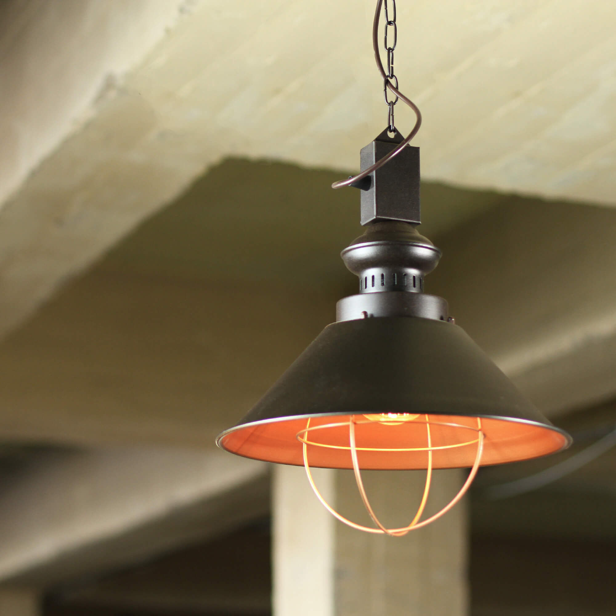 Loft Hängeleuchte mit Kette braun/kupfer Lampe, Lampenschirm, Leuchte