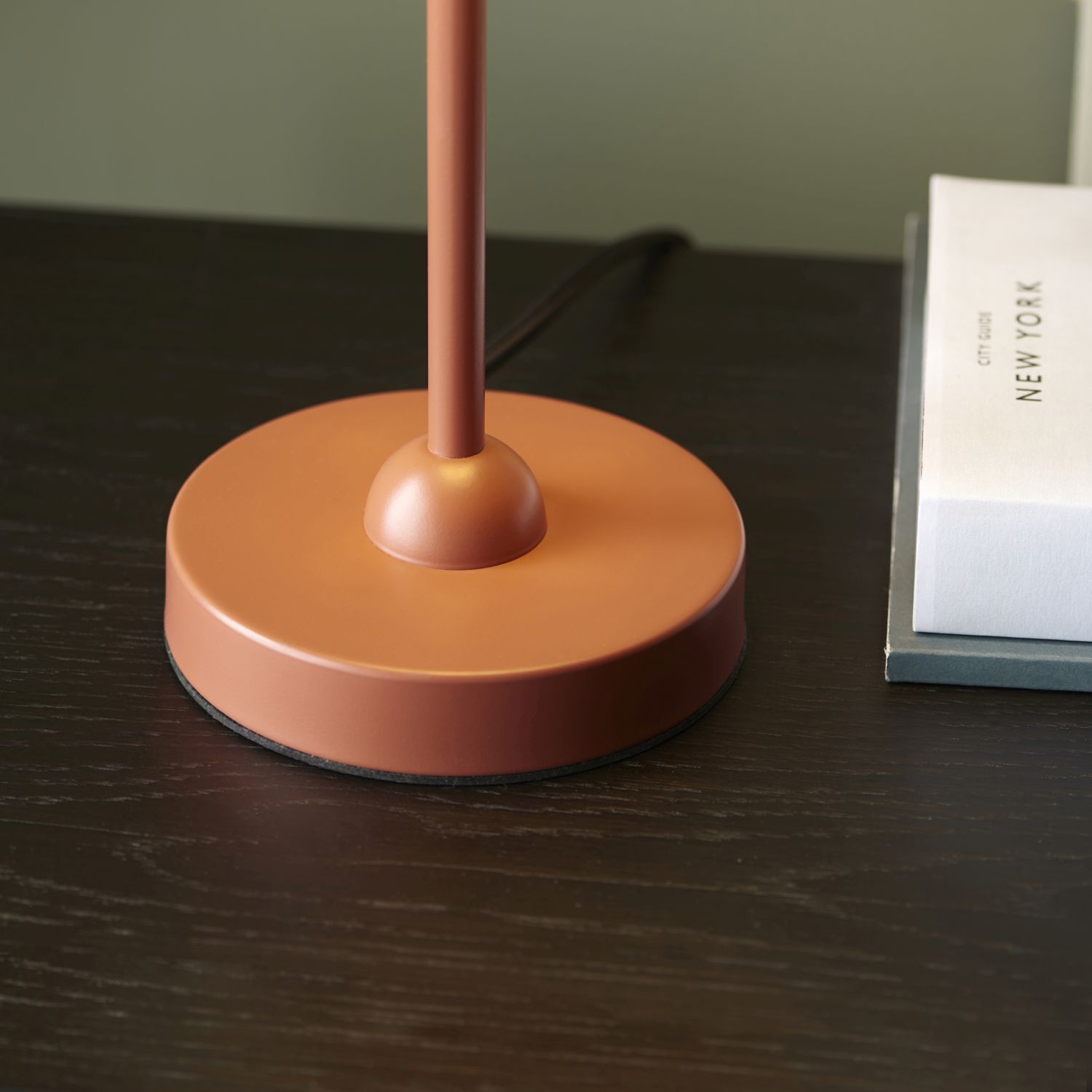 Lampe champignon métal 41 cm en terracotta E14 interrupteur à fil
