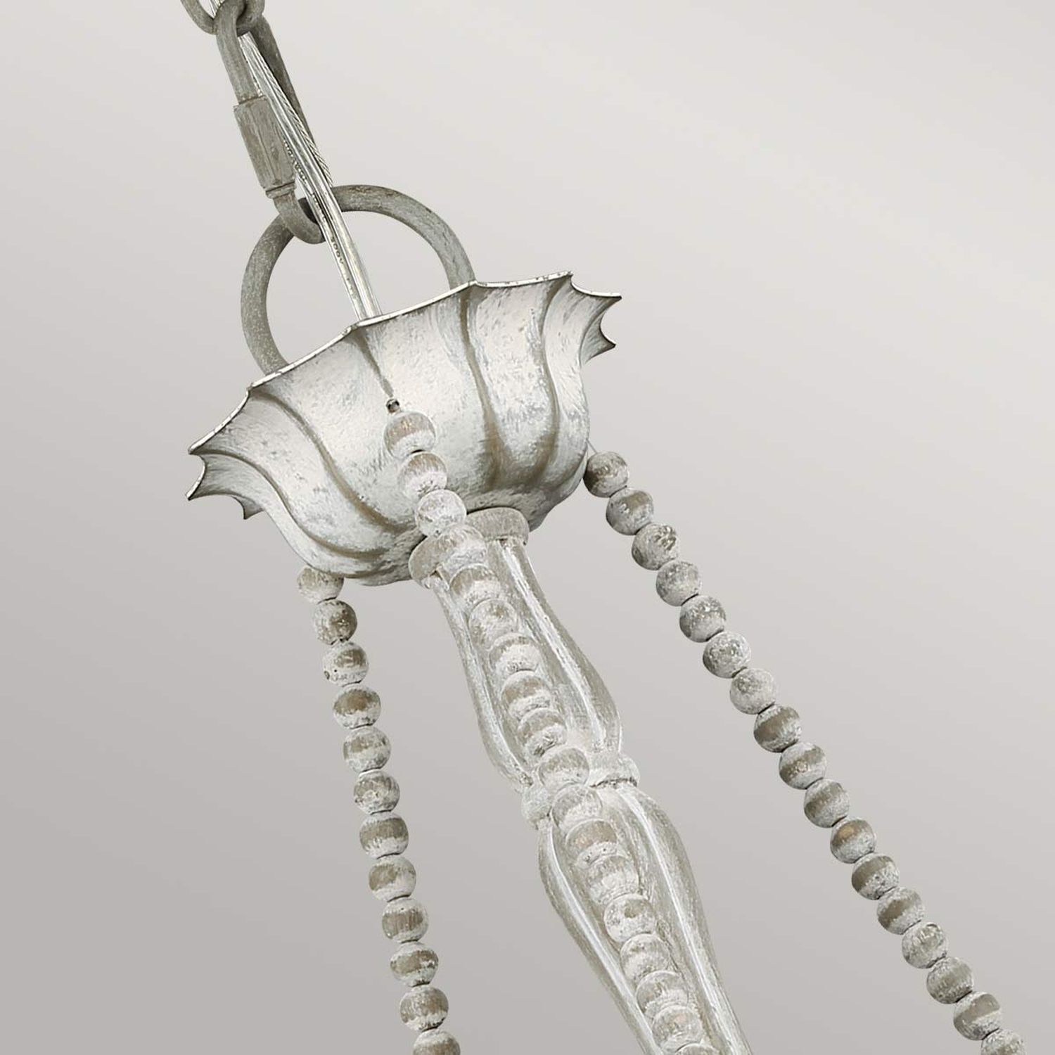 Kronleuchter Shabby Chic Ø 48,3 cm H: max. 216 cm Grau antik Leuchter, Lampe, Zubehör, Schmuck, Halskette