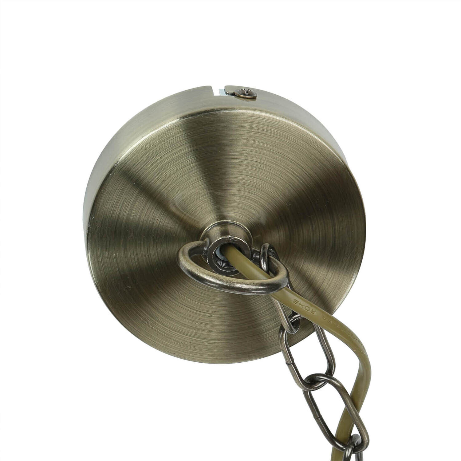 Pendelleuchte Kugel Ø 32 cm 3x E14 in Messing antik Jugendstil Elektronik, Hardware