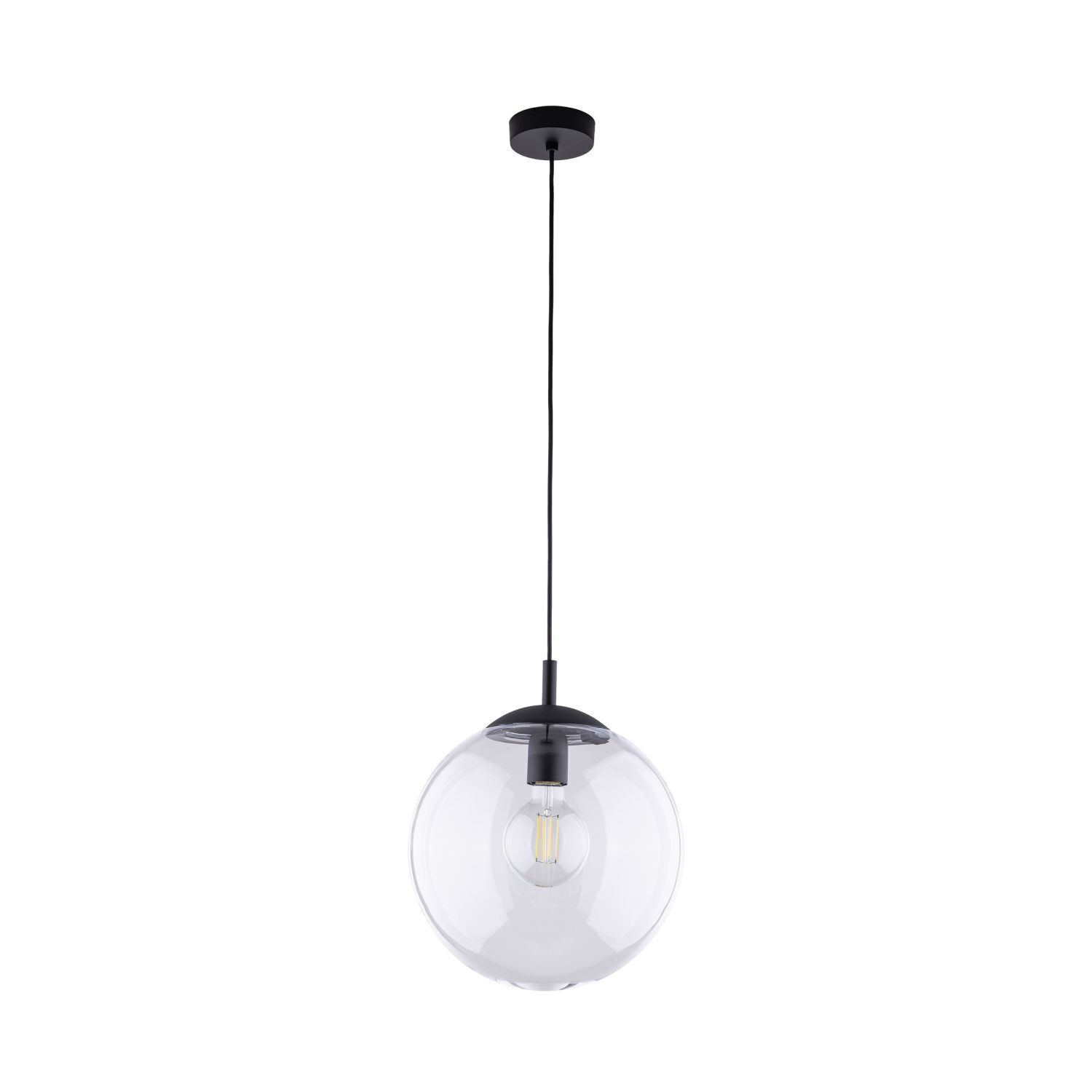 Lampe à suspendre en verre ronde Ø 35 cm H : max. 175 cm E27 Boule Abat-jour Lampe, Leuchte, Deckenleuchte