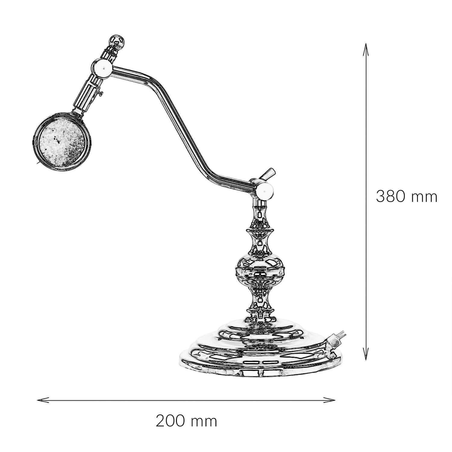 Tischleuchte 24K Gold aus Messing Premium Lampe, Rauchrohr, Sinken, Waschbeckenhahn