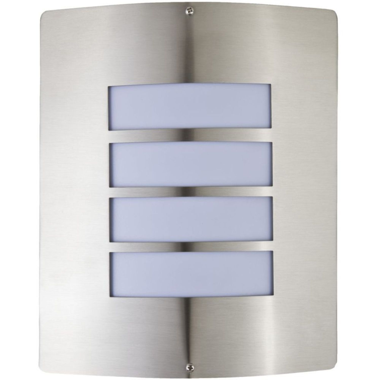 Silberne Außenwandlampe OSLO H:29cm Edelstahl E27 Postfach, Elektrisches Gerät, Schalter