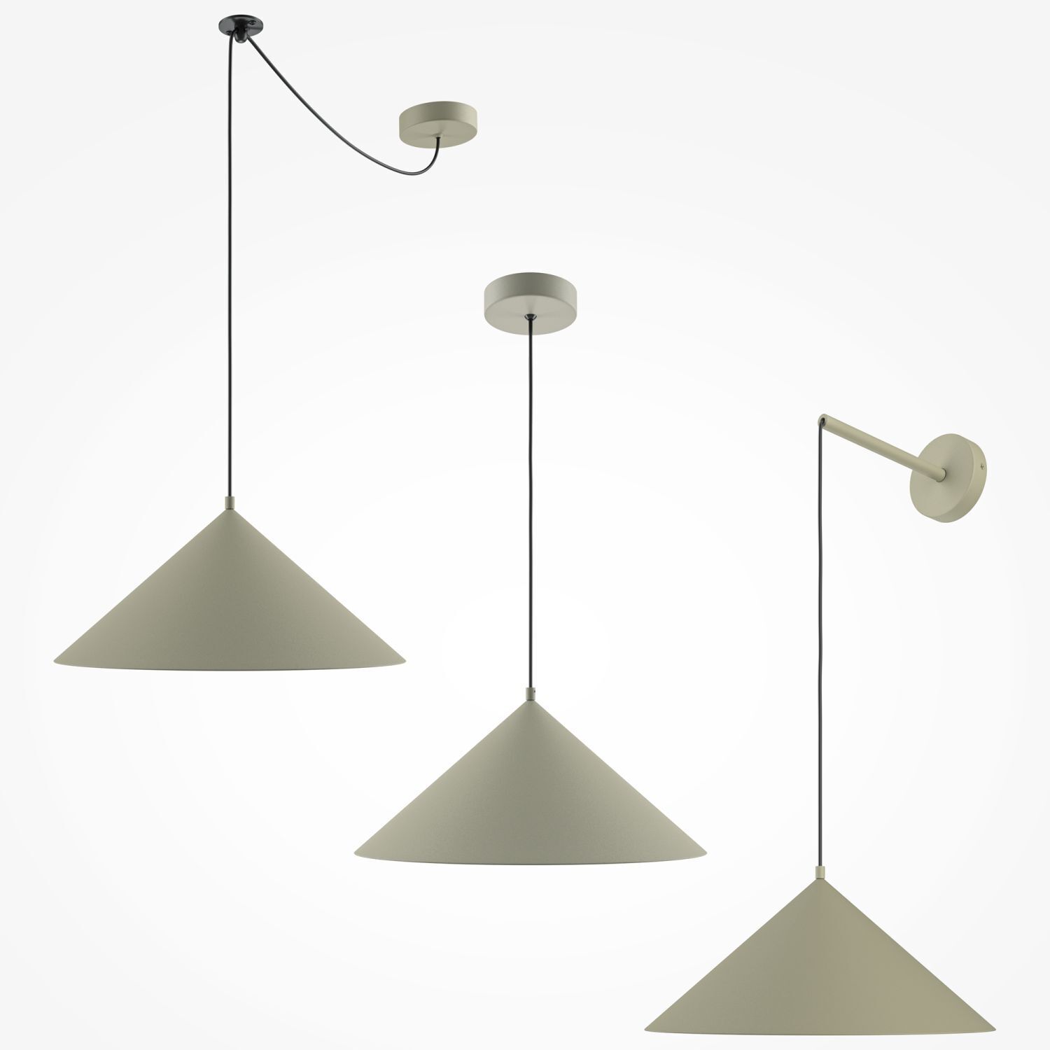 Suspension métal E27 Ø 35 cm rond H : max. 318 cm