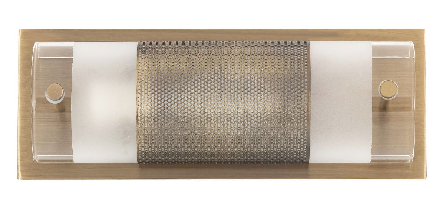 Wandleuchte Glas Metall B: 24 cm klein in Bronze