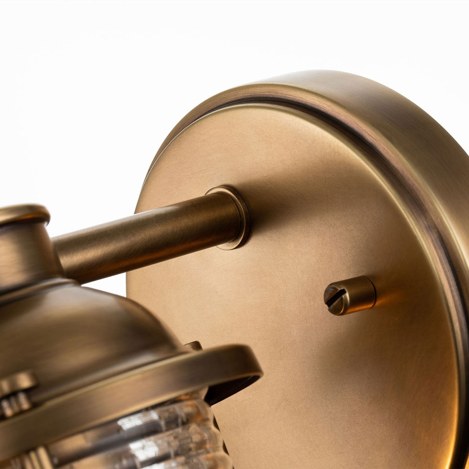 Luminaire de salle de bain mur métal verre hauteur 20,6 cm IP44 E27 Bronze, Sinken, Waschbeckenhahn, Drinnen