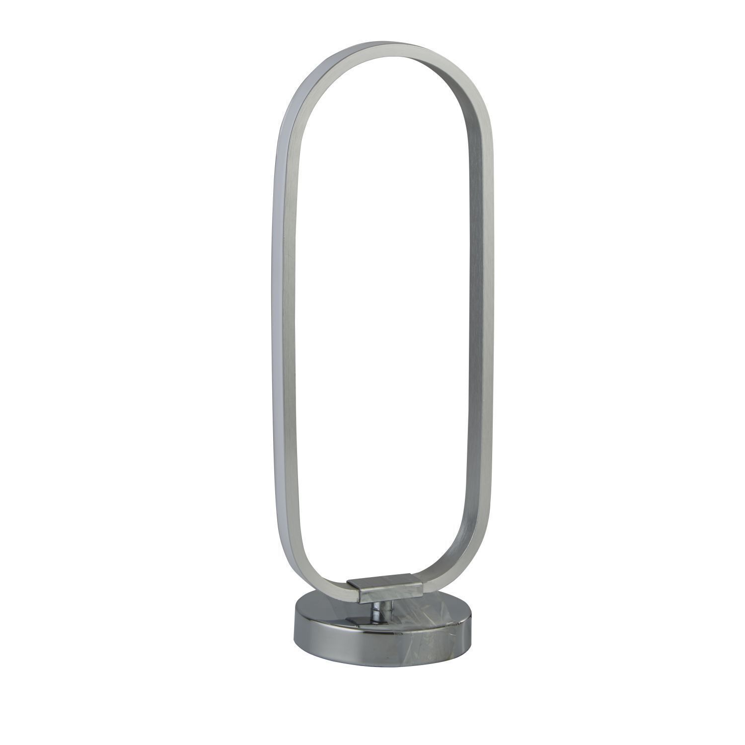 Lampe de table LED en chrome 33 cm 3000 K lumière blanche chaude