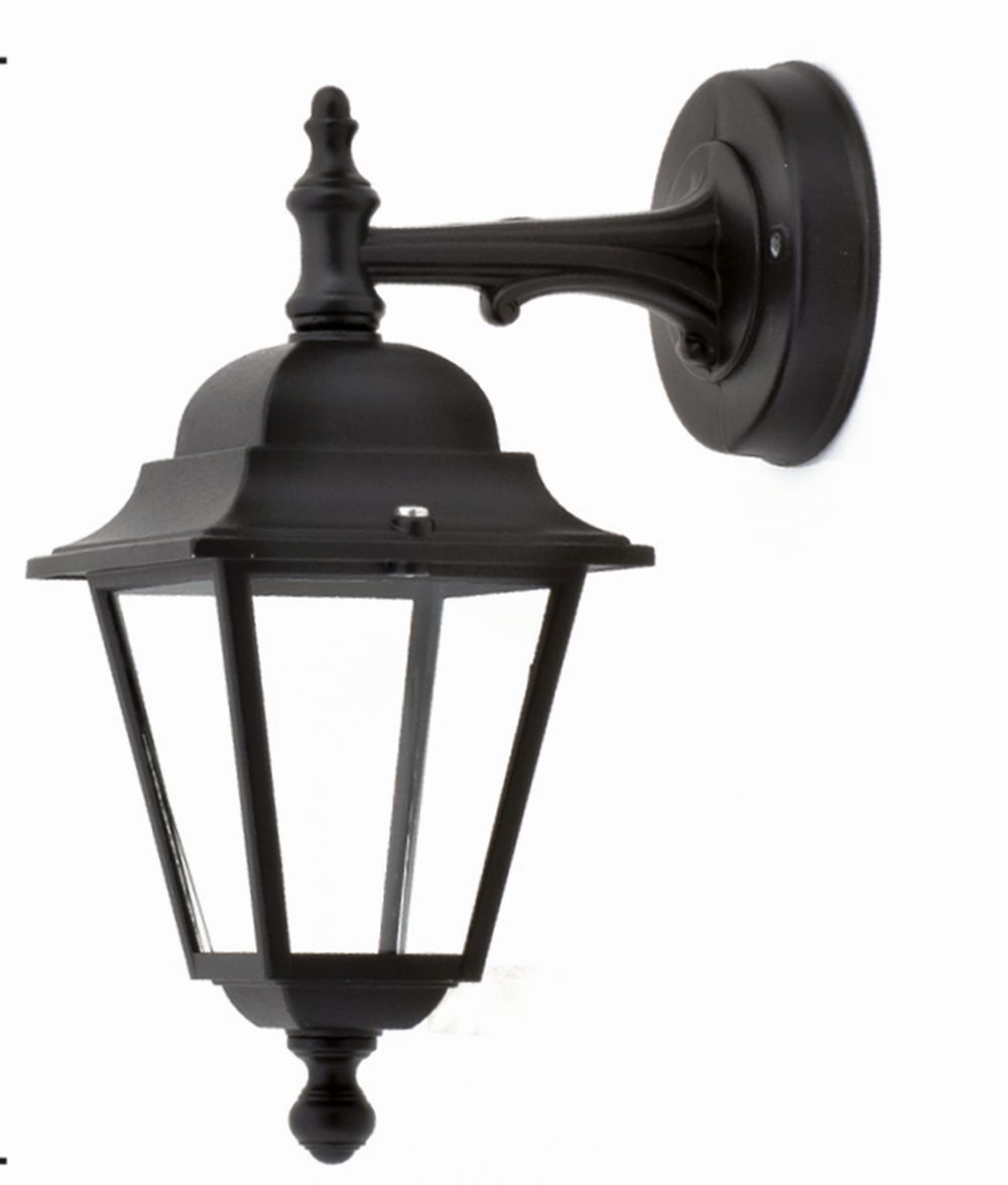 Applique Extérieur Noir IP44 E27 Aluminium Lanterne