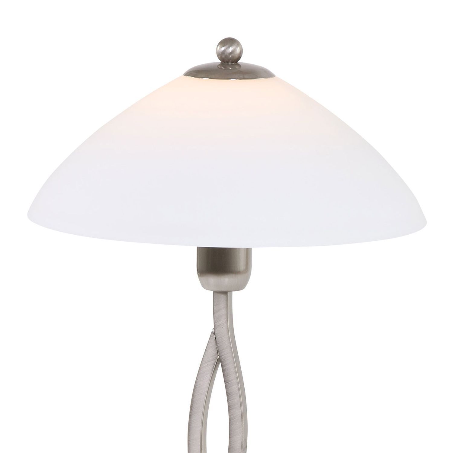 Lampe de chevet métal verre en acier blanc E27 45 cm