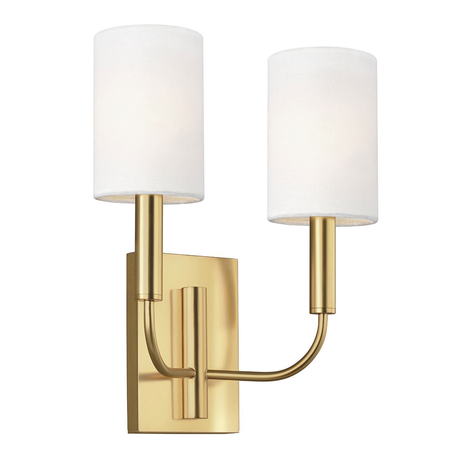 beleuchtung-wandleuchte-wandlampe-urava-2-flammig-messing-brueniert-weiss-jugendstil-194-1 Wandleuchte, Gold, Brass, Zwei Lampenschirme, Wandlampe