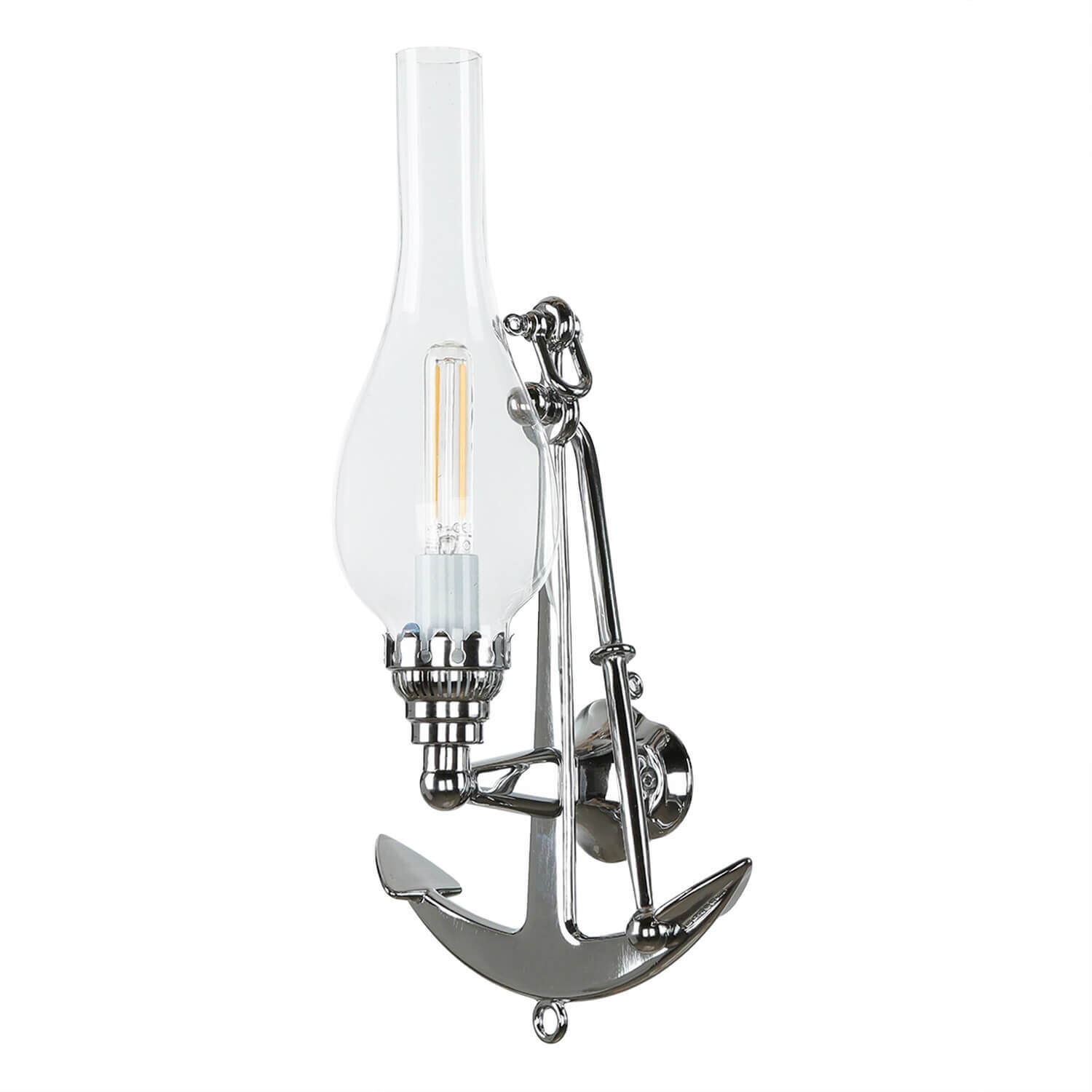 Wandlampe ANCORA Chrom Messing Maritim Badezimmer