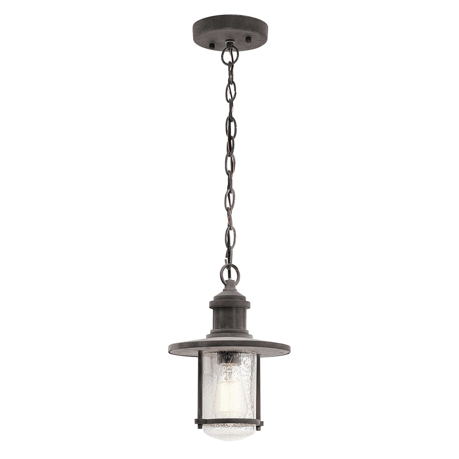 Lampe à suspendre extérieure en zinc antique Verre de pluie Maritim IP44 Leuchte, Lampe