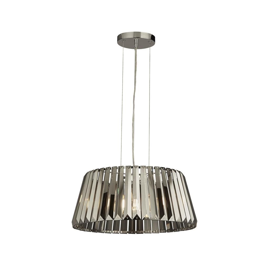 Suspension verre fumé cristal Ø 47 cm H : max. 150 cm