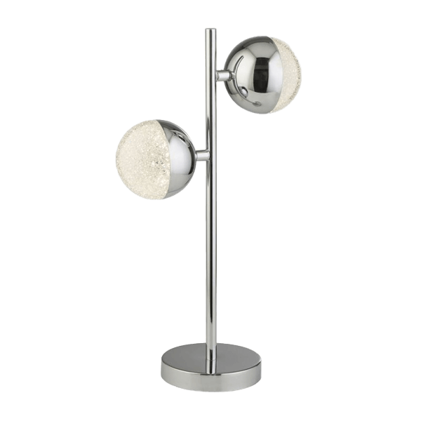 Lampes de table LED kugel-Lampe, tischlampe, chrom, metall, glaskugel