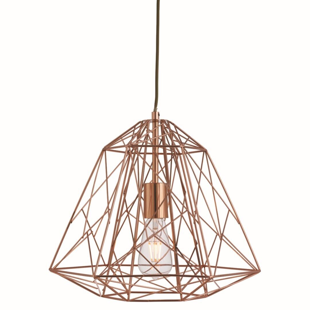 Lampe suspendue rouge orange design industriel E27
