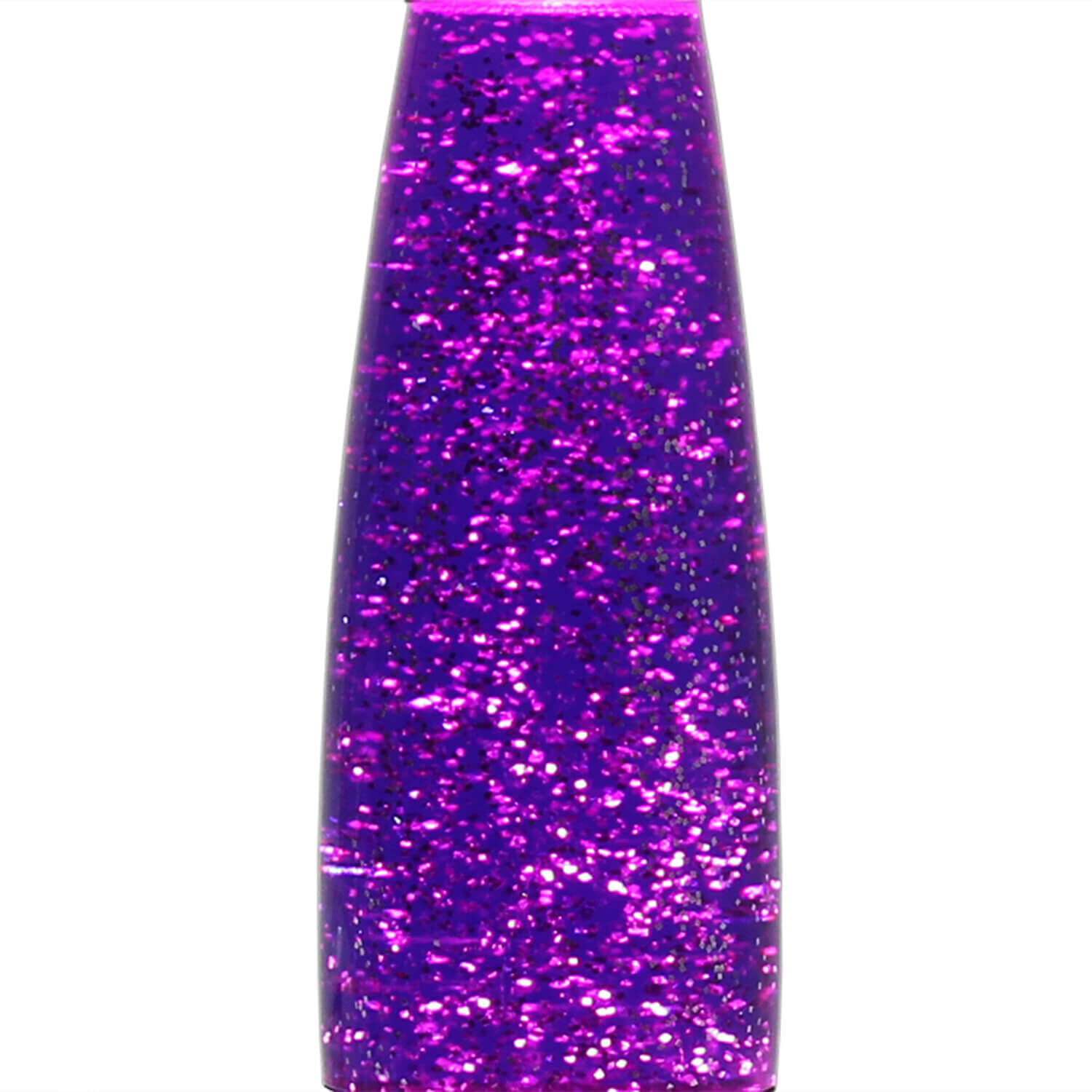 Lavalmpe Lila Glitter Schwarz 40 cm hoch G9 ROXY Glitzer