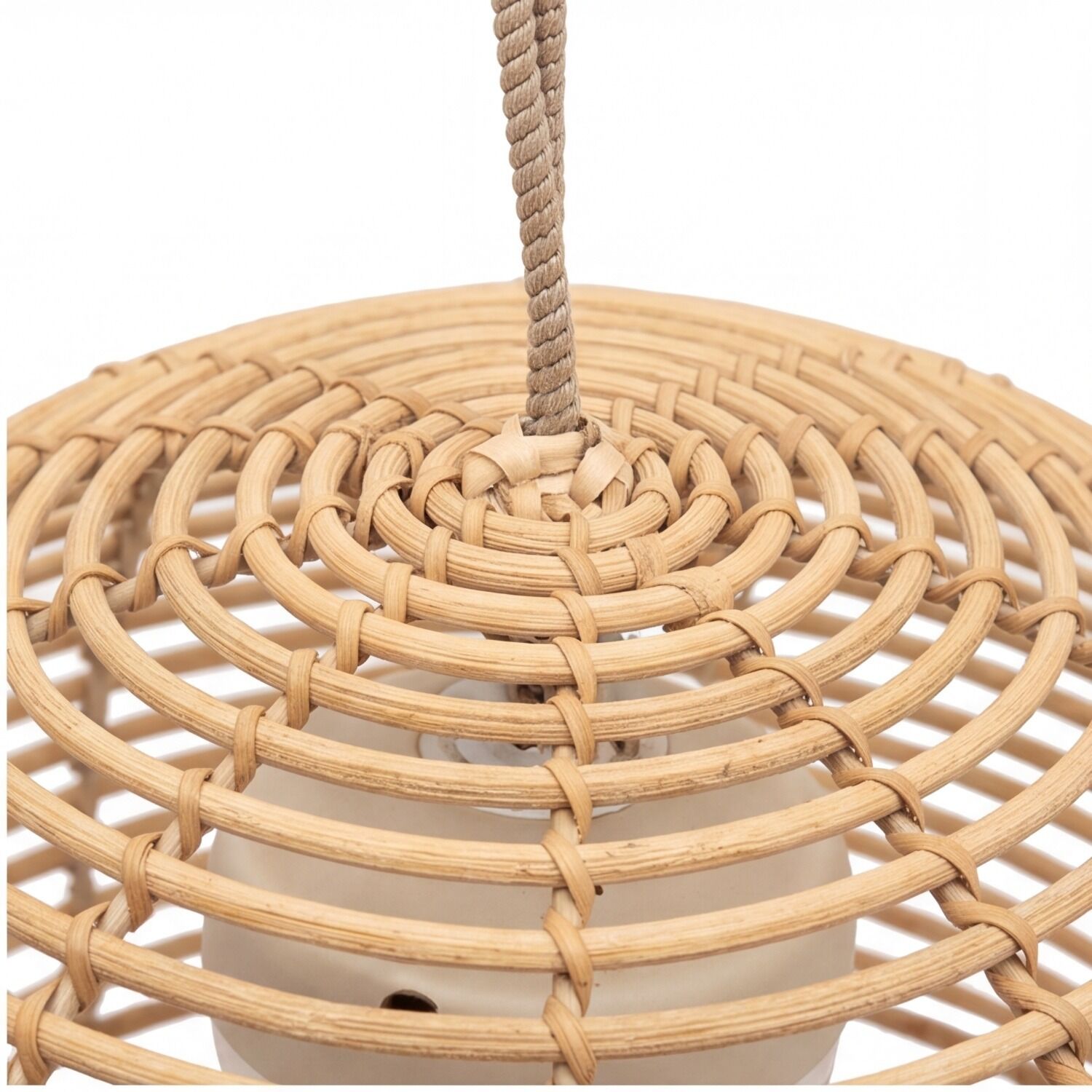 hängende, lampe, geflecht, rattan, kugel