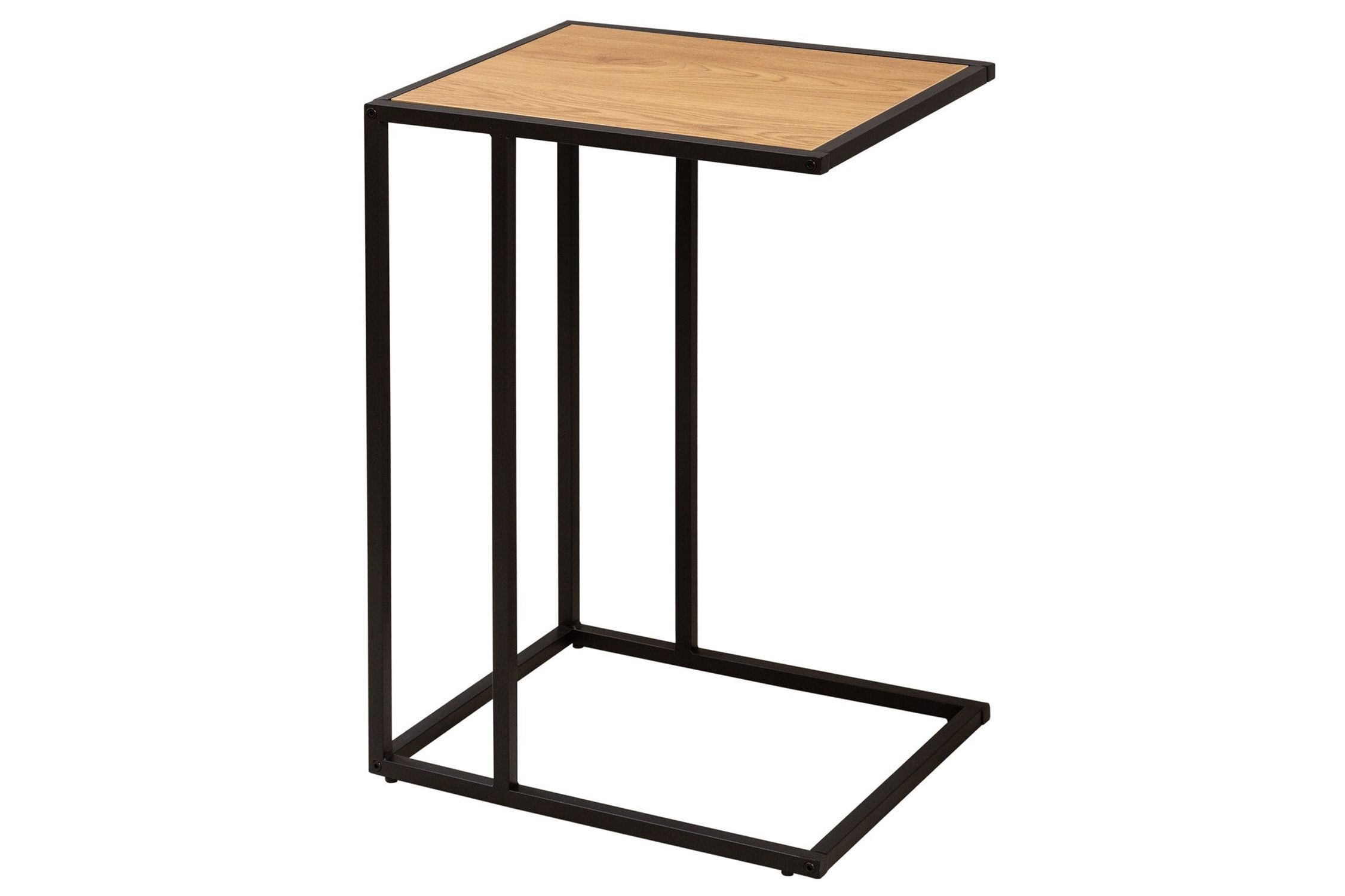 Table d'appoint 43x35 cm forme C H : 63 cm Métal MDF
