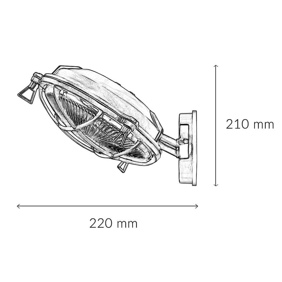 Lampe d'extérieur Maritim laiton véritable verre strié IP64 E27 SERIFOS